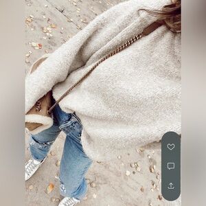 Universal thread Womens cropped oversized boucle knit mockneck trek sweater‎ XS